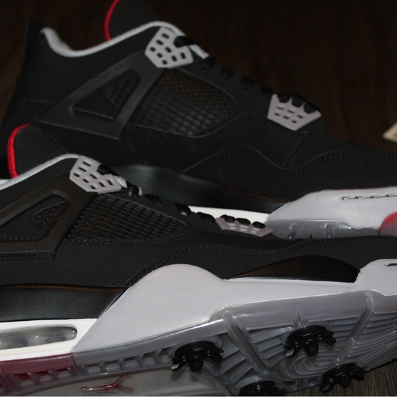 Air Jordan 4 IV Retro Bred Mens Size 13 Golf Sneakers - Picture 8 of 17